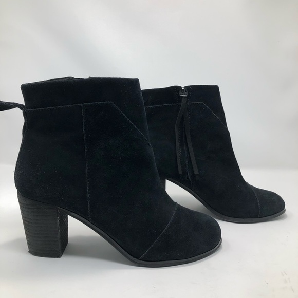 Toms Shoes - Toms Black Suede Lunata Bootie